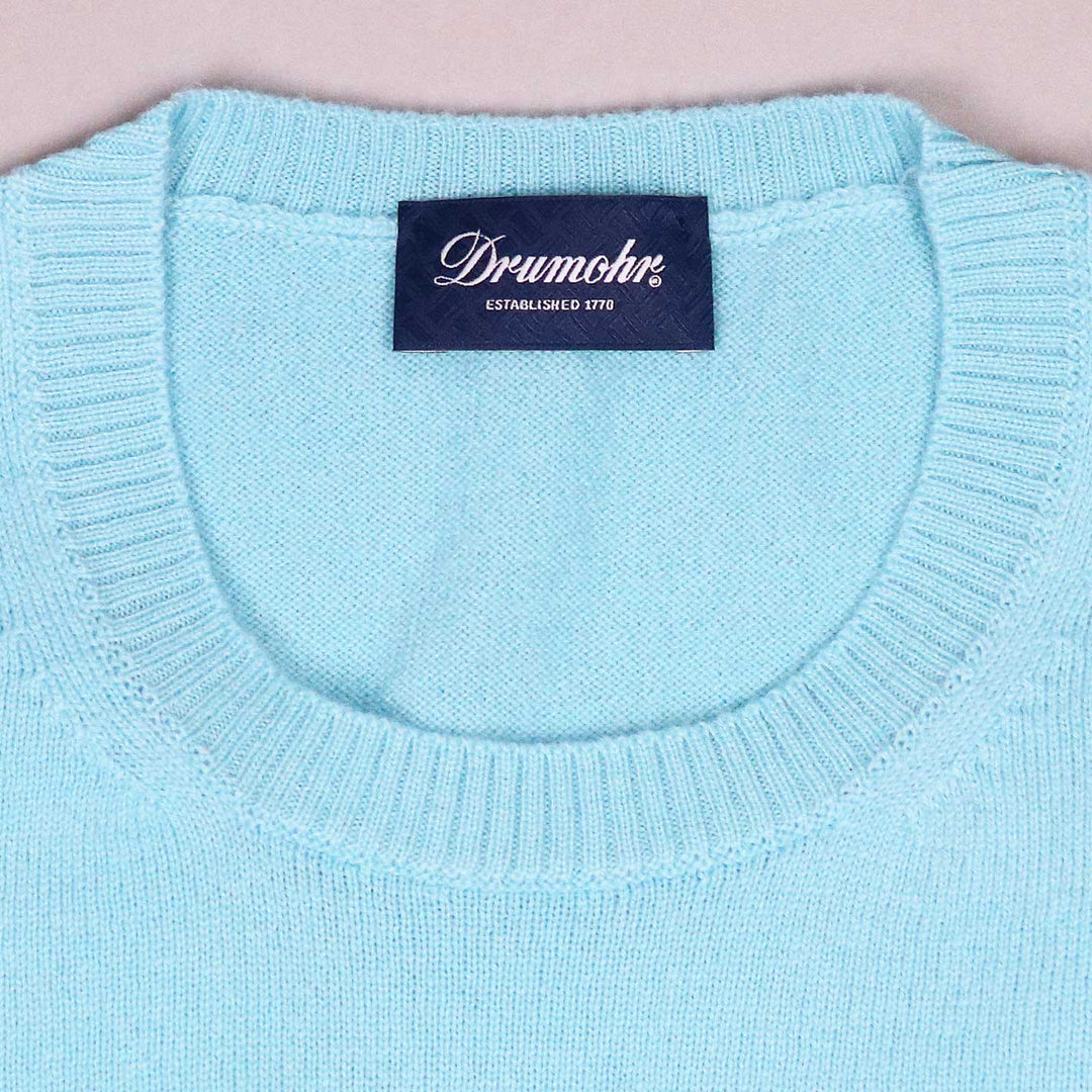 Sea Blue Lightweight Cashmere Crewneck Sweater