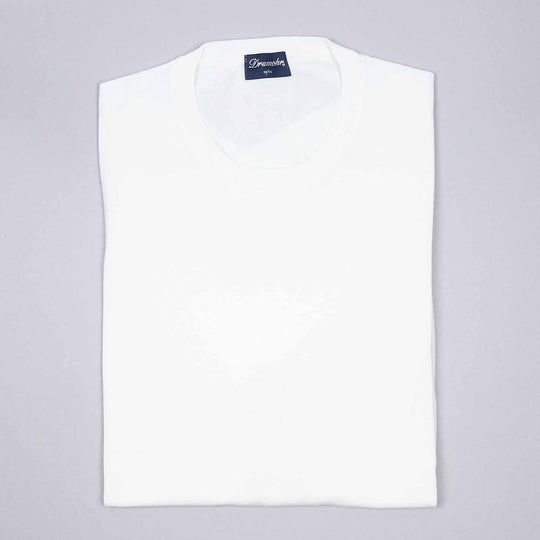 White Short Sleeve Knitted T-shirt