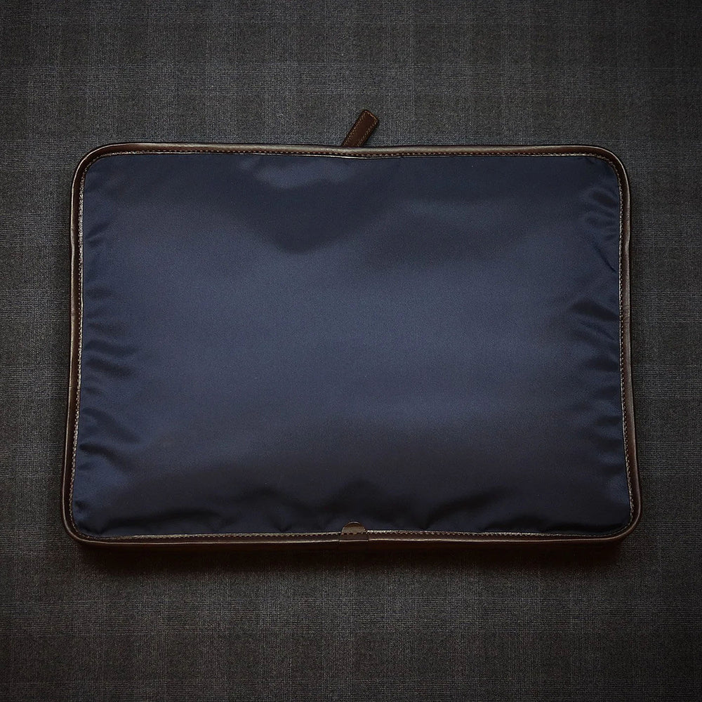 Navy Canvas Leather Document Holder