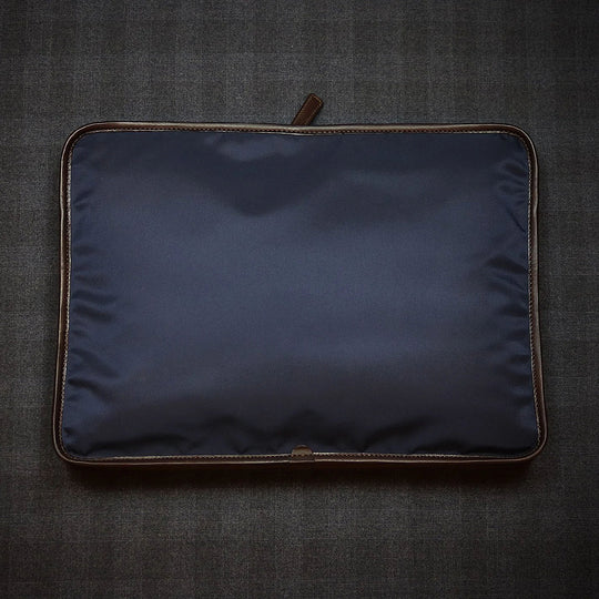 Navy Canvas Leather Document Holder