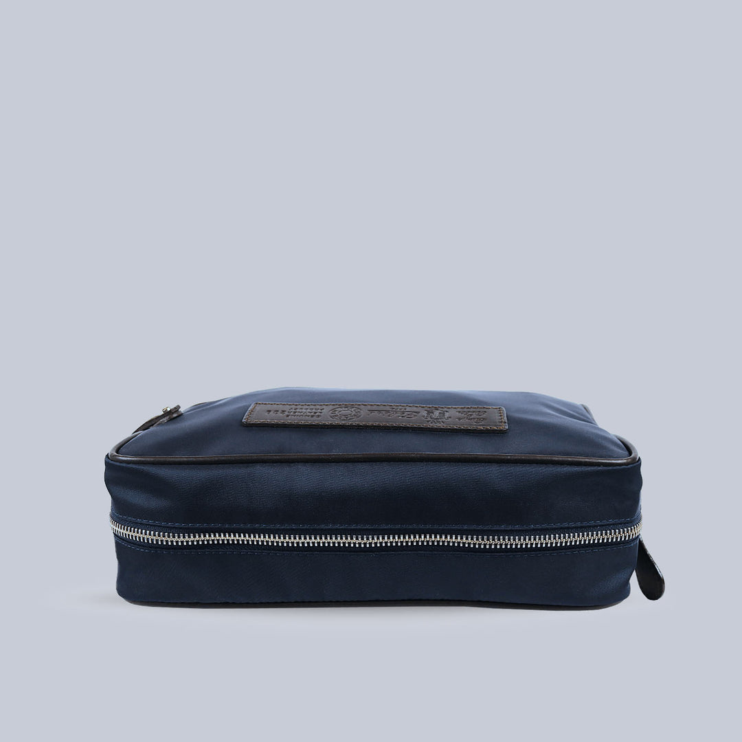 Navy Canvas Toilet Case