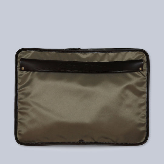 Olive Green Canvas Leather Document Holder