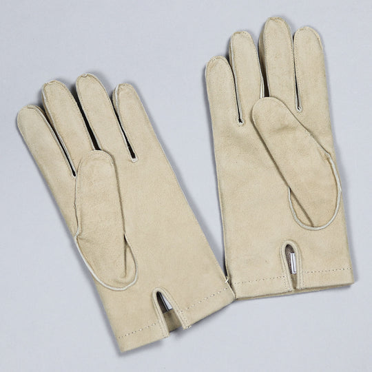 Beige Cashmere Lined Suede Gloves