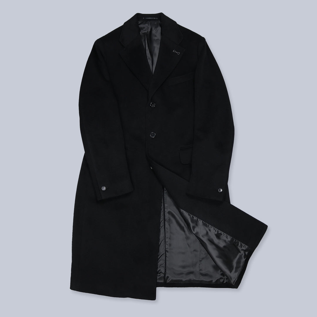 Black Pure Cashmere Coat