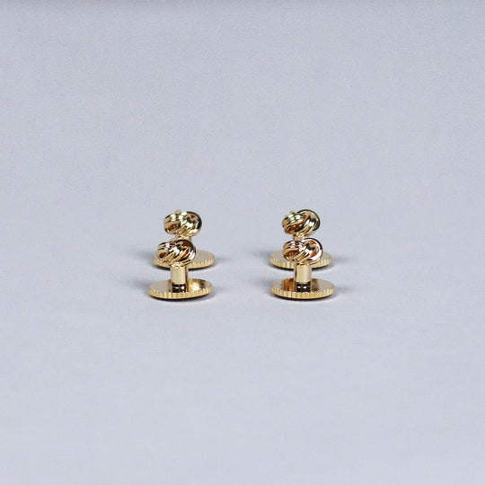 Gold Plated Knot Tuxedo Shirt Studs