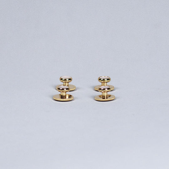 Gold Plated Mother Of Pearl Shirt Studs