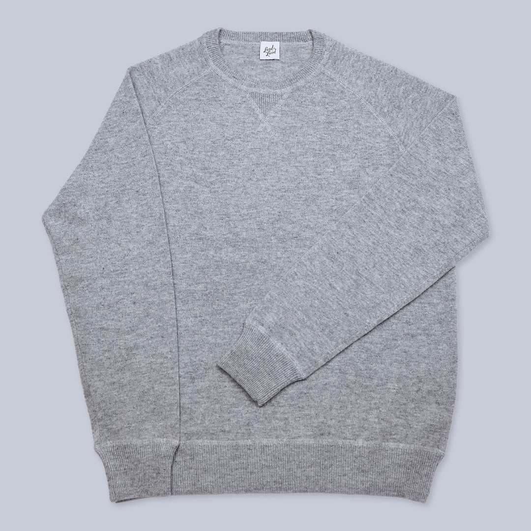 Grey Raglan Cashmere Sweatshirt
