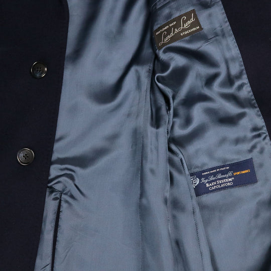 Navy Loro Piana Rain System Coat