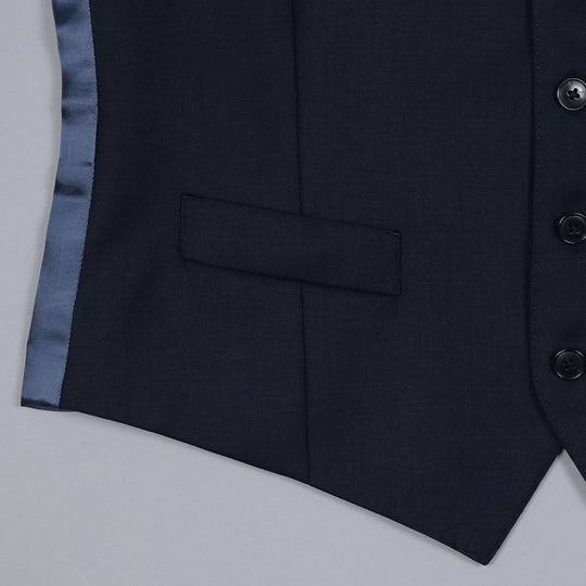 Navy Wool Suit Waistcoat