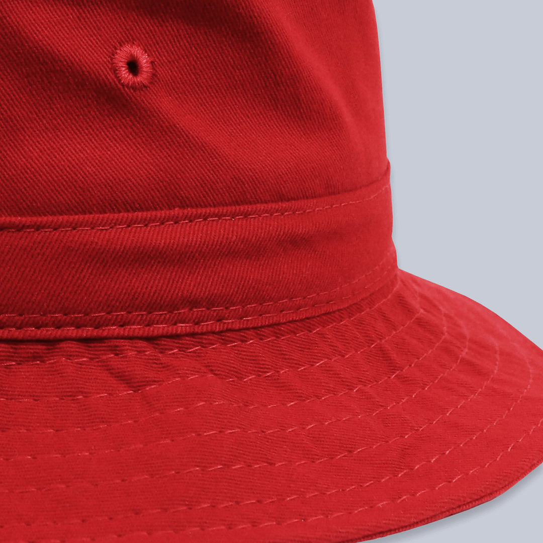 Red Cotton Bucket Hat