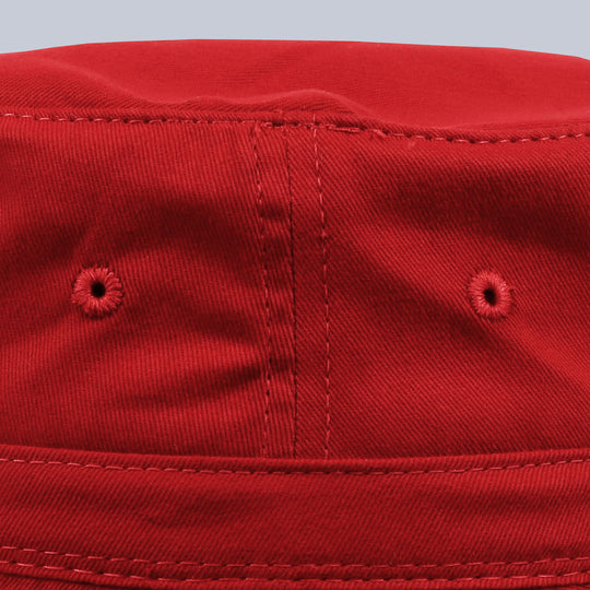 Red Cotton Bucket Hat