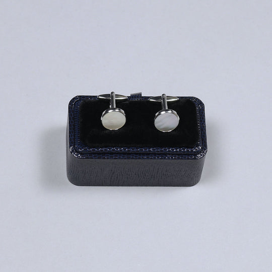 Silver Plated Mother Of Pearl Cufflinks