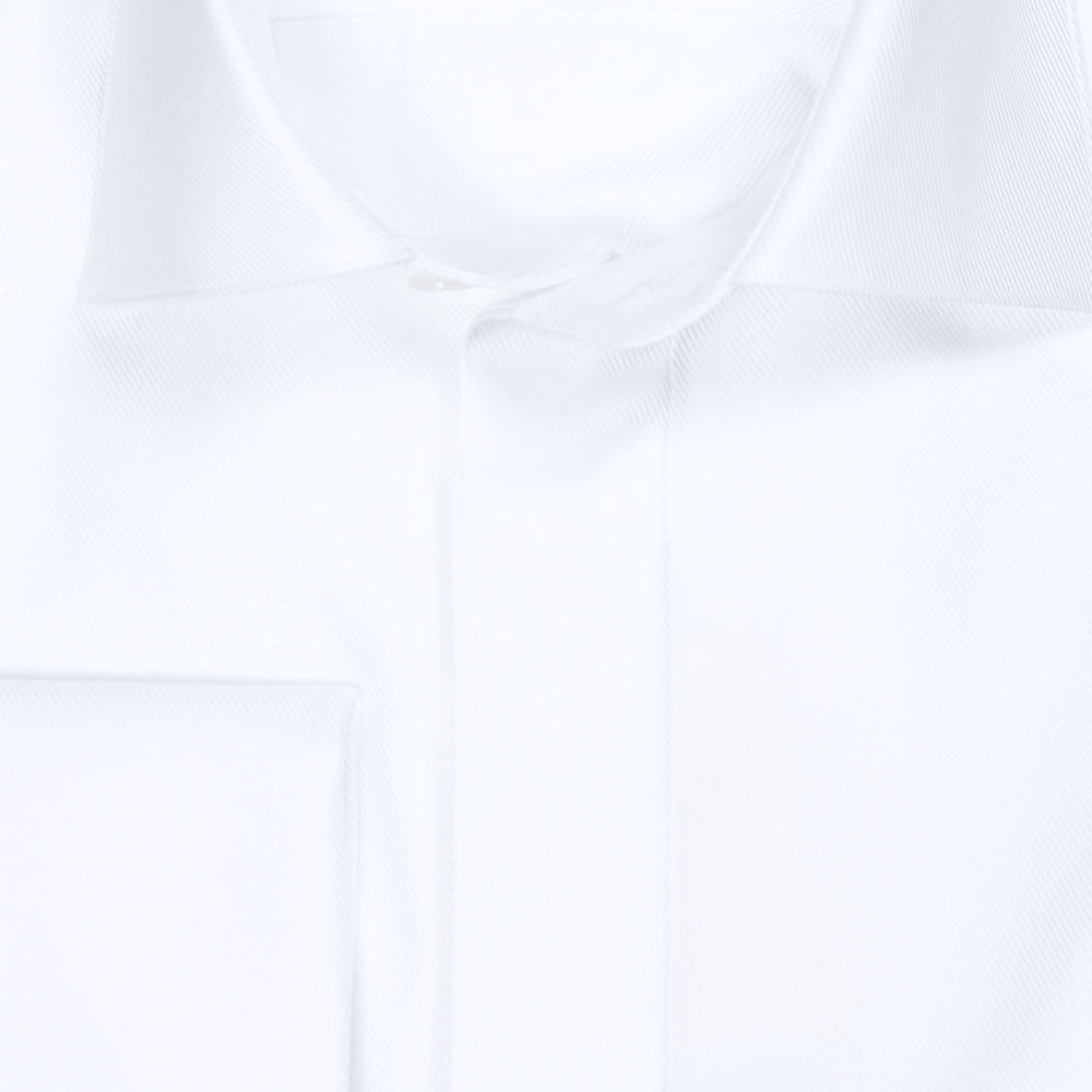 White Double Cuff Tuxedo Shirt