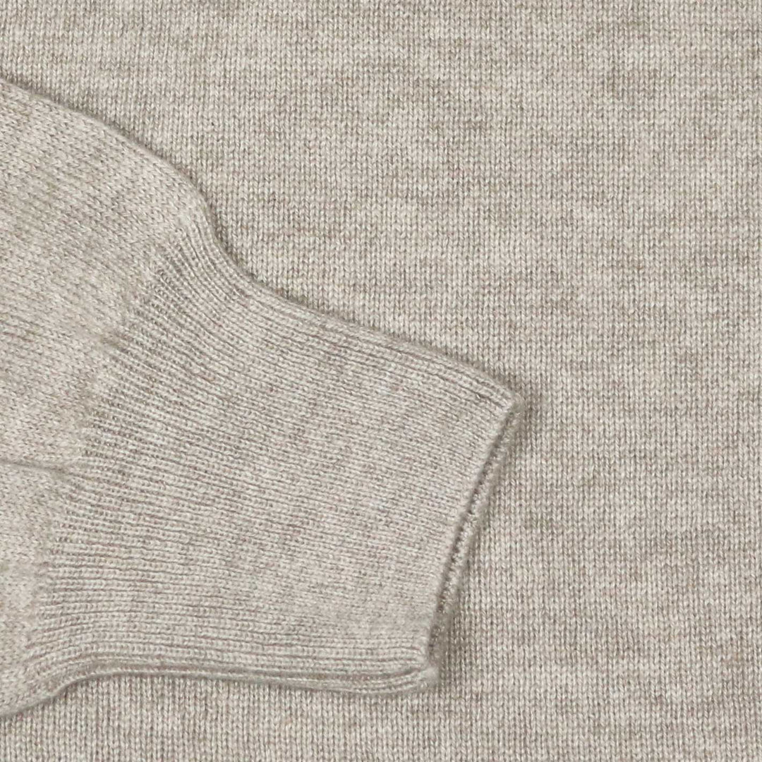 Beige Cashmere Crewneck Sweater