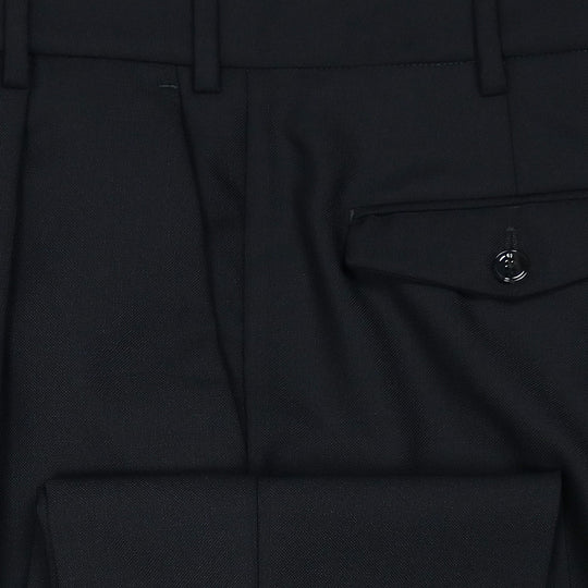 Black Wool Mohair Trousers