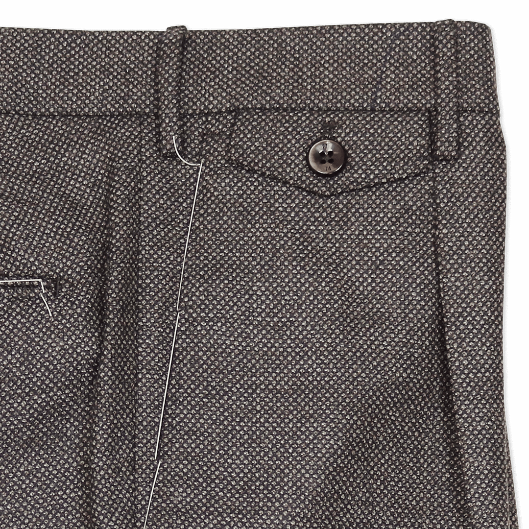 Brown Birdseye Wool Trousers