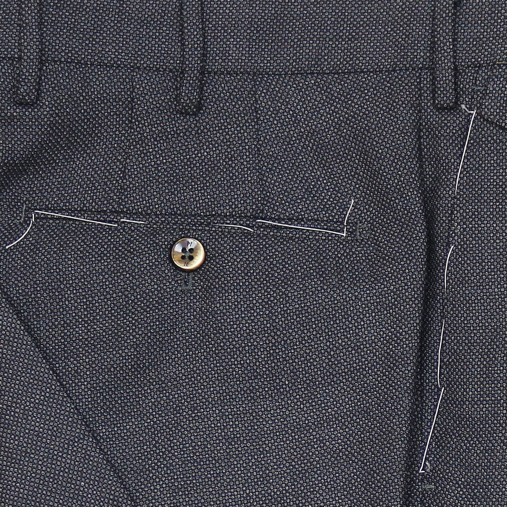 Grey Birdseye Wool Trousers