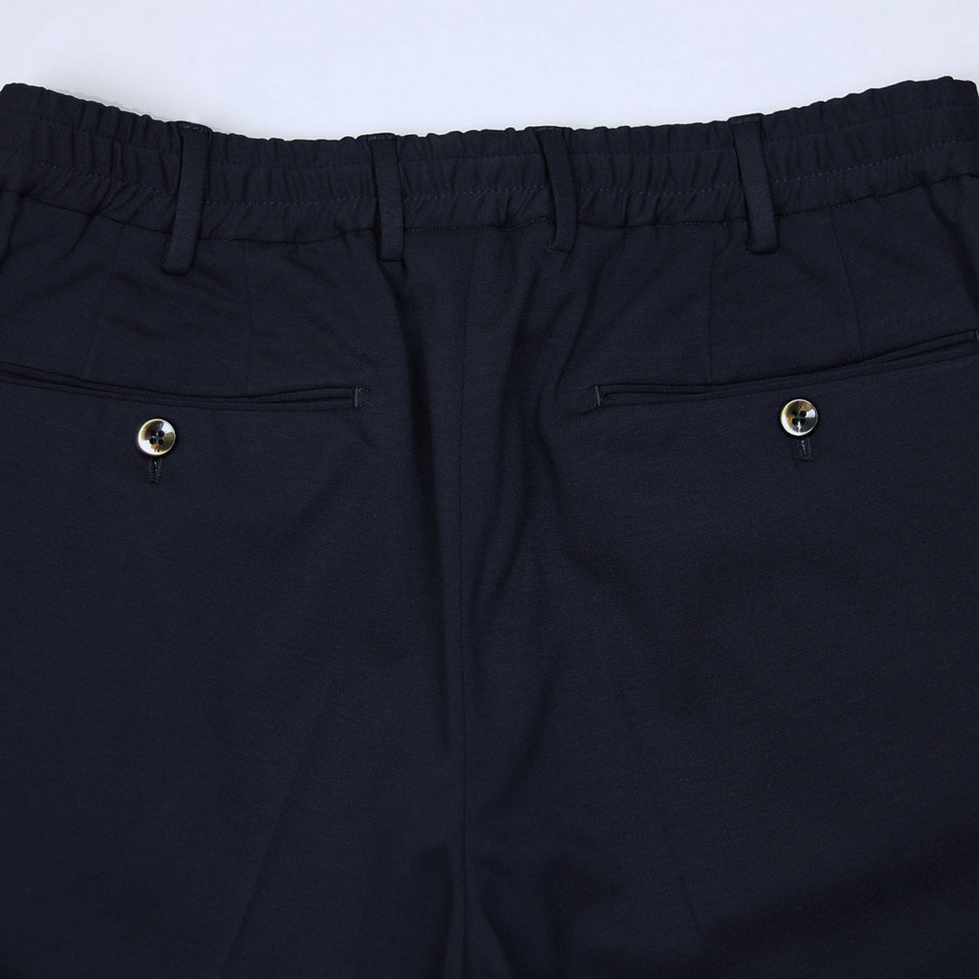 Navy Jersey Drawstring Trousers