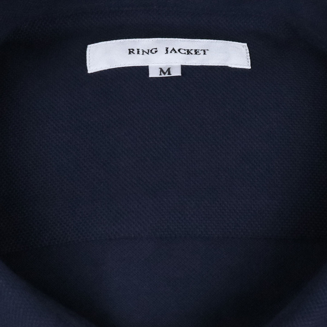 Navy Cotton Jersey Cutaway Shirt