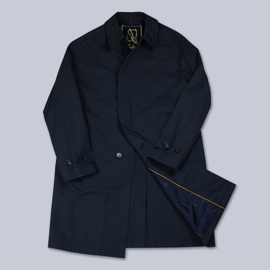 Navy Classic Cotton Rain Coat