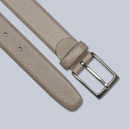 Beige Grain 30mm Leather Belt