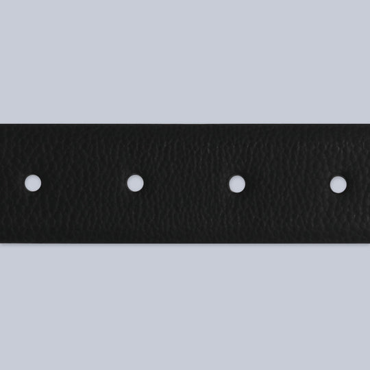 Black Grain 30mm Leather Belt
