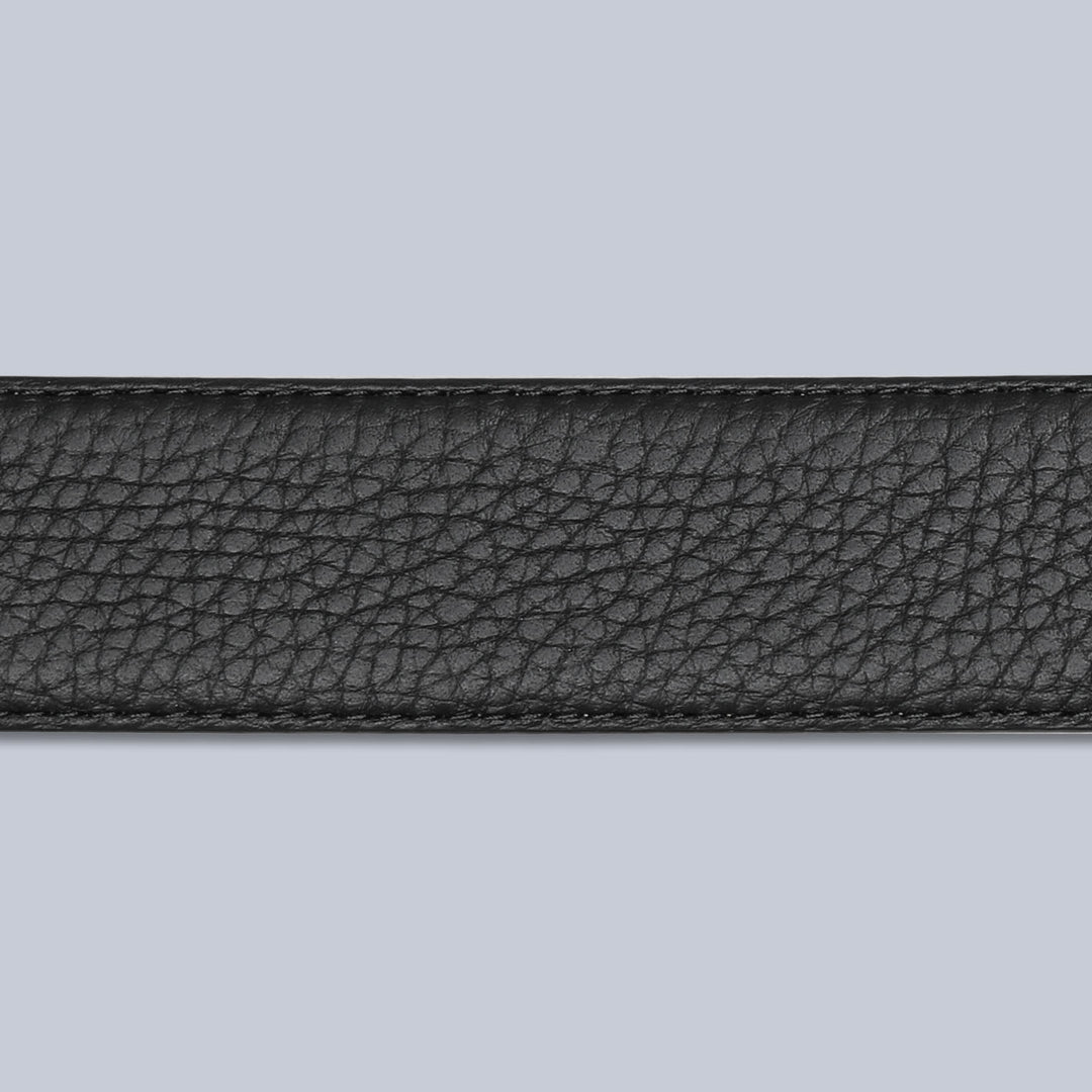 Black Grain 35mm Leather Belt