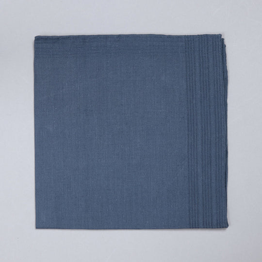 Denim Blue Cotton Linen Pocket Square