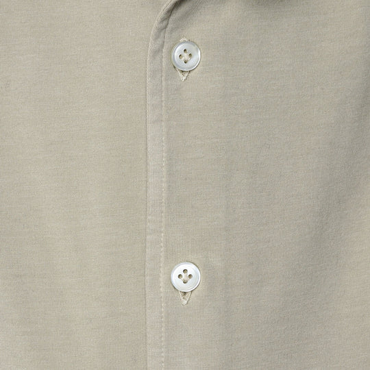 Dark Beige Soft Cotton Jersey Shirt