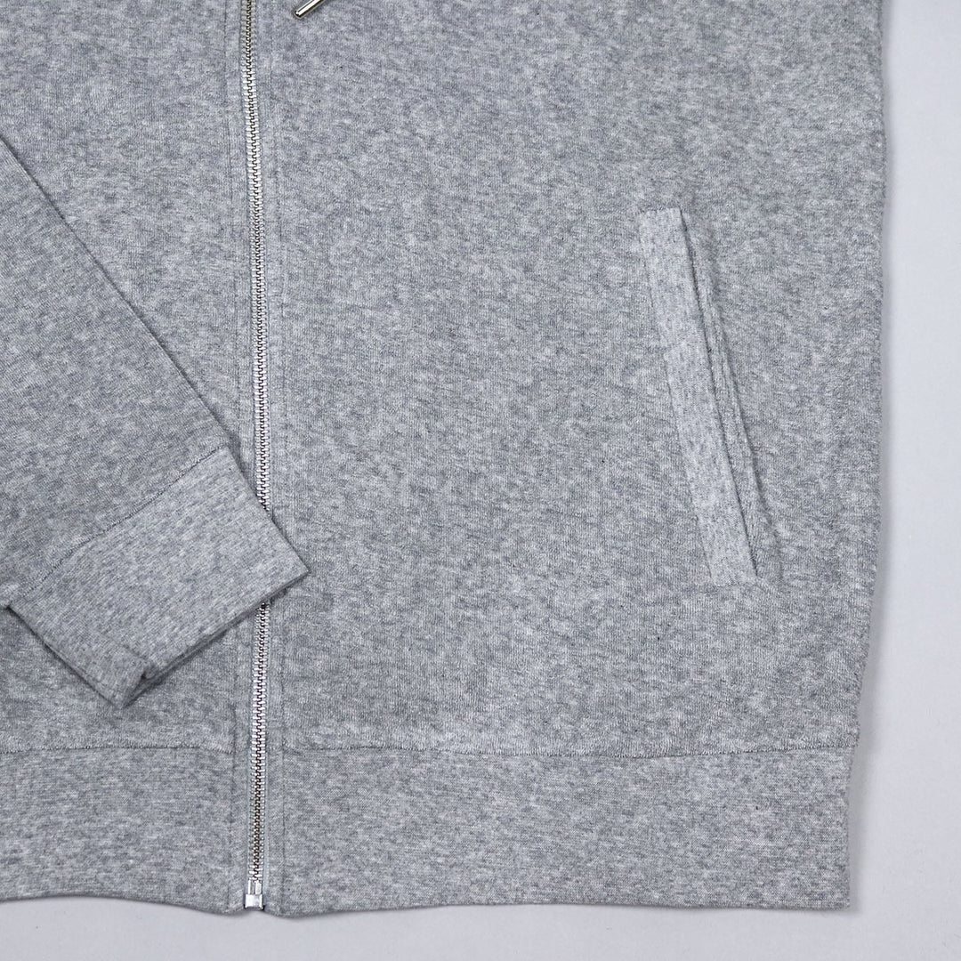 Grey Towelling Zip Hoody