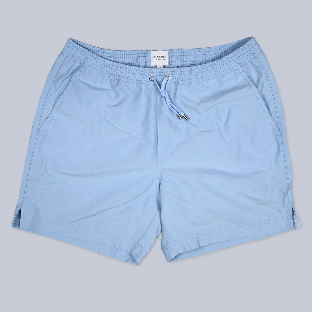 Light Blue Recycled Seaqual Drawstring Swim Shorts