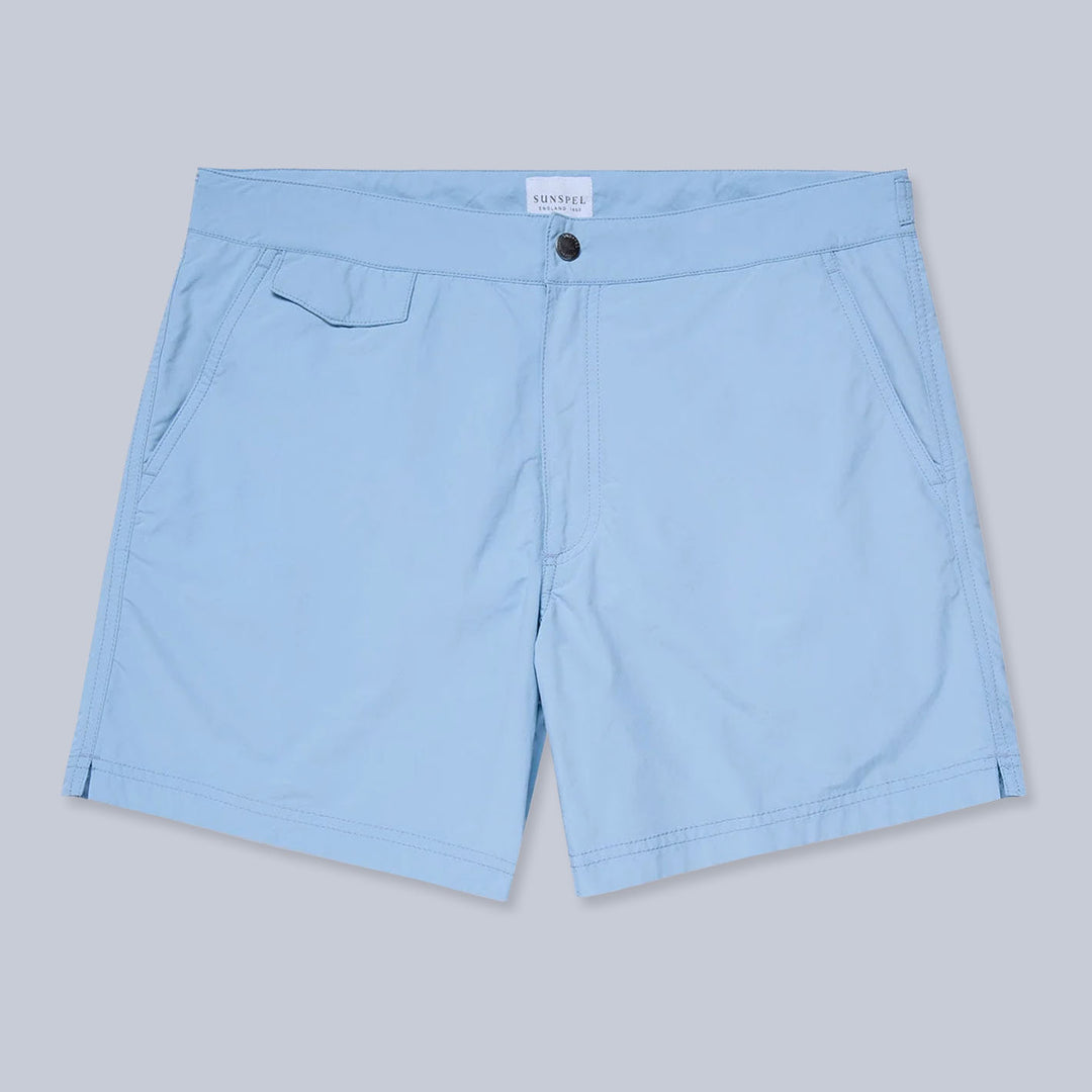 Light Blue Tailored Swim Shorts