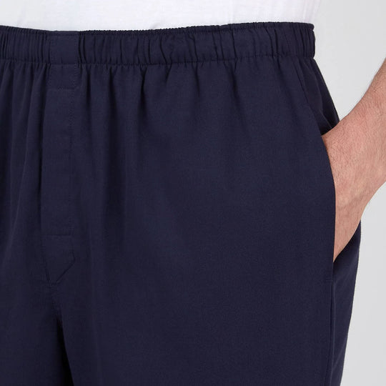 Navy Cotton Pyjama Shirt Trouser Set