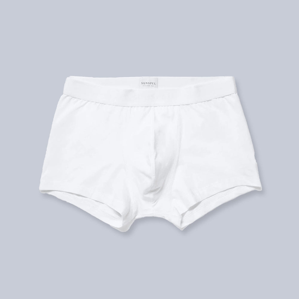 White Cotton Stretch Trunk