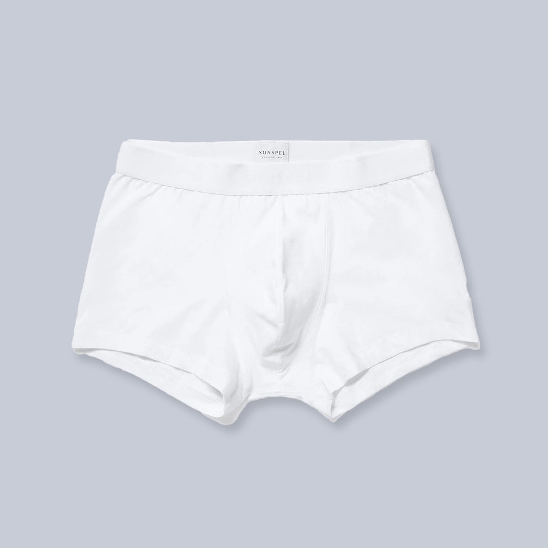 White Cotton Stretch Trunk