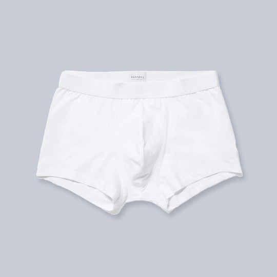 White Cotton Stretch Trunk