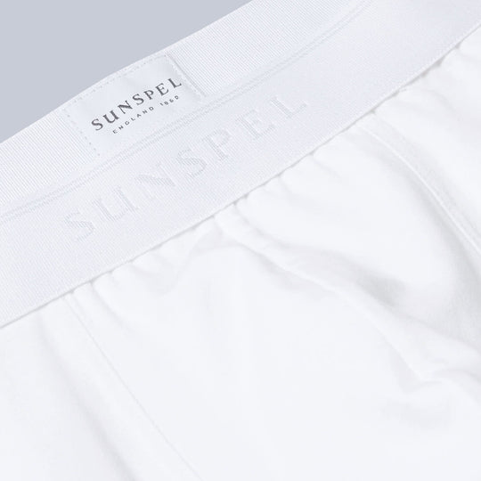 White Cotton Stretch Trunk
