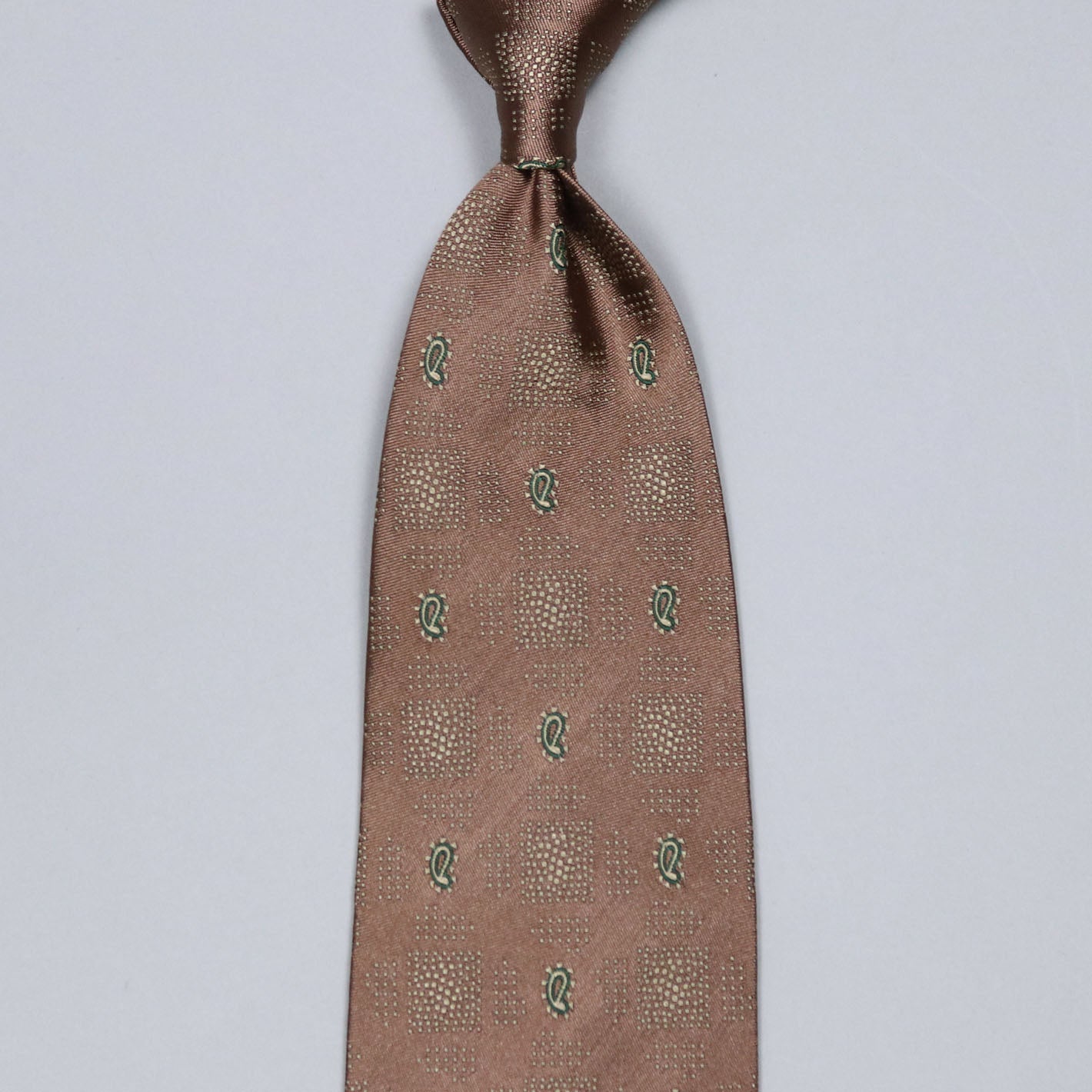 Bronze Beige Green Patterned Silk Tie – Lund & Lund