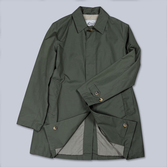 Green Cotton Rain Coat