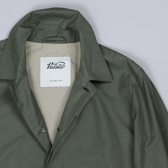 Green Cotton Rain Coat