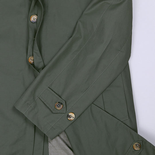 Green Cotton Rain Coat