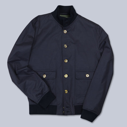 Navy Washed Cotton Lined Valstarino Jacket