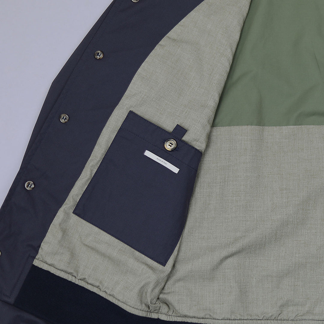 Navy Washed Cotton Lined Valstarino Jacket